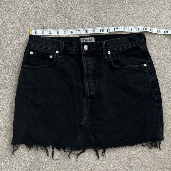 Agolde Quinn High Rise Denim mini skirt - Picture 5 of 8